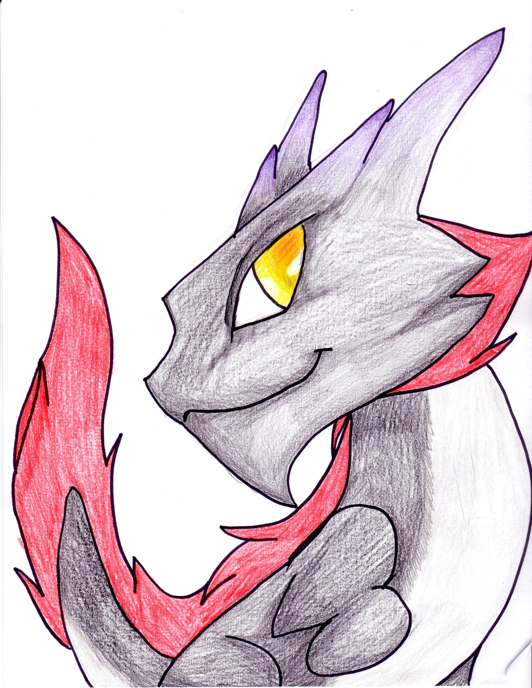 Fanart of a dark dragon from a duo known as Ebby.