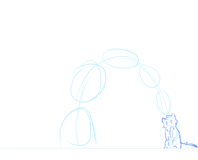 Animation of my fursona jumping into snow