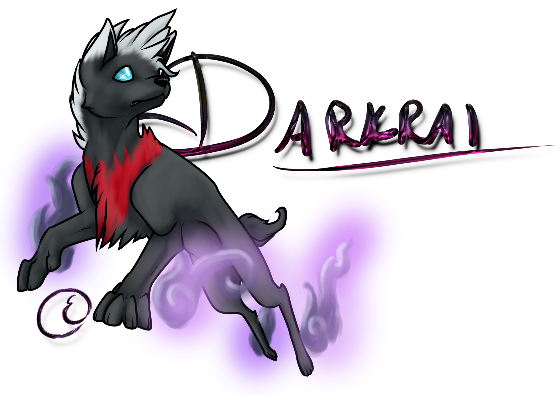 Fanart of Darkrai...as a wolf.