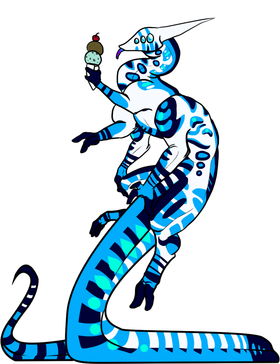 Animation of Avalanche eating an ice cream