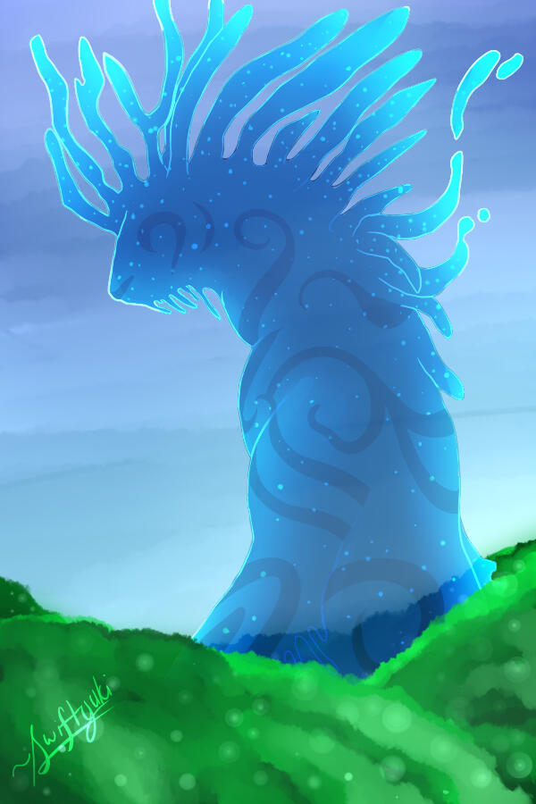 Fanart of the Shishigami from Princess Mononoke