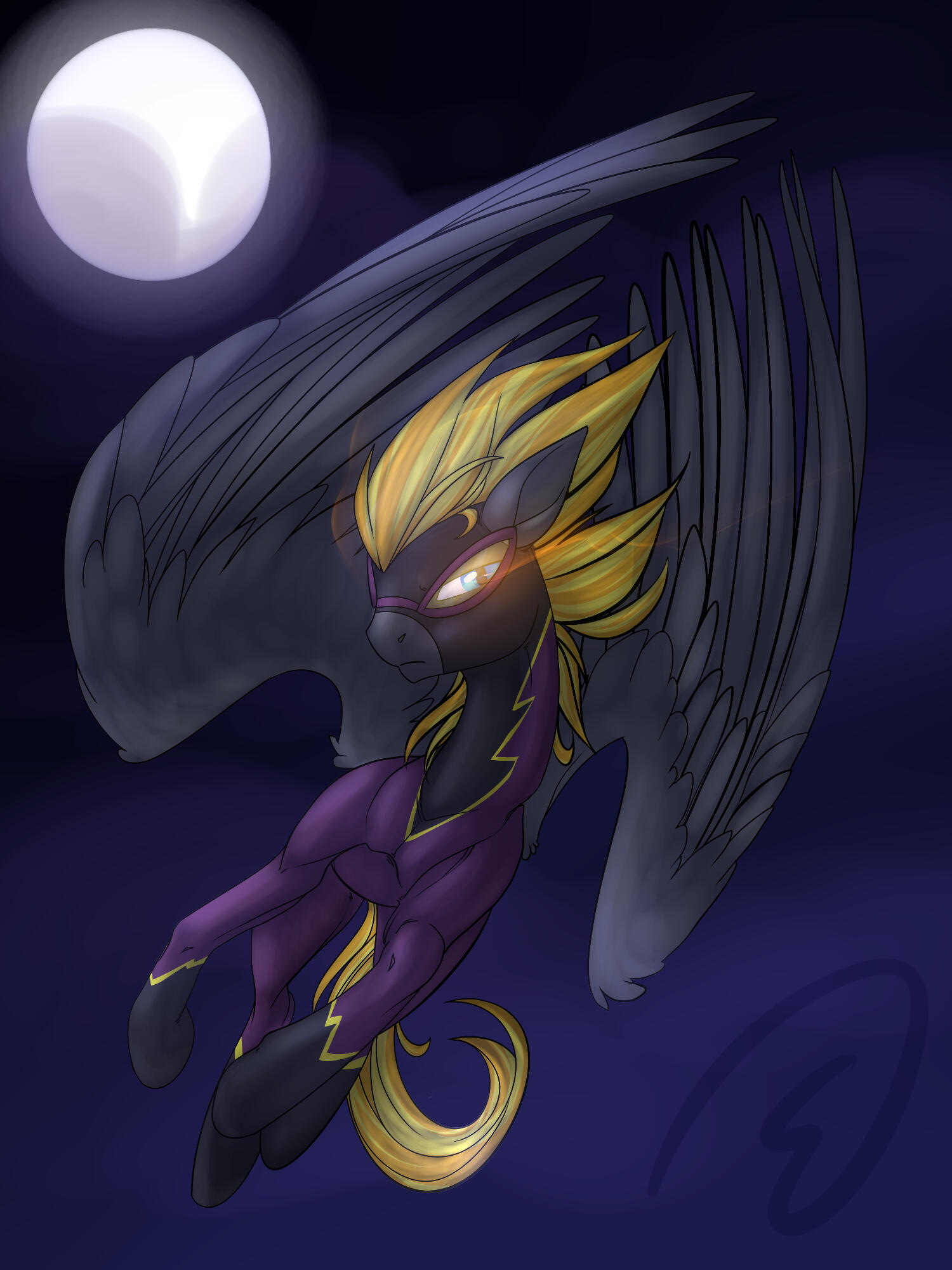Commission for someone of their MLP OC as a Shadowbolt