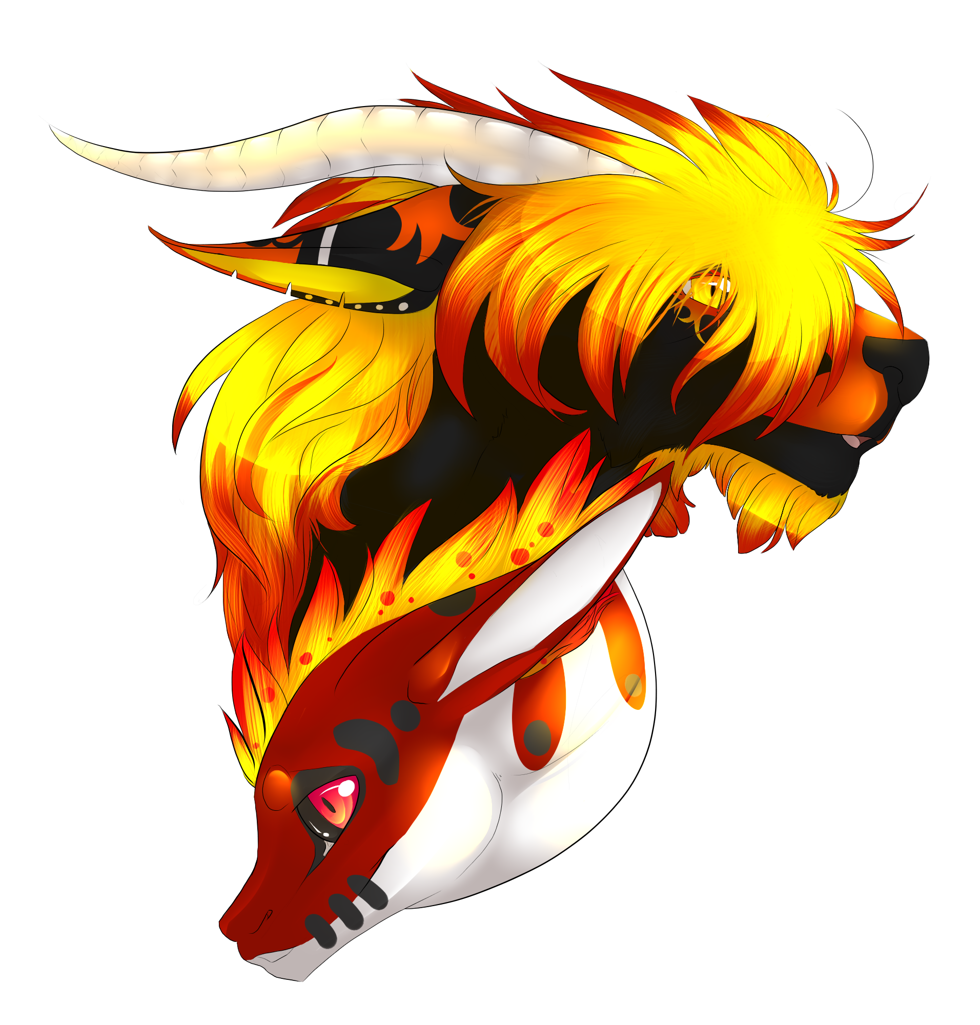 Commission for someone of their OCs, Corona and Virulan