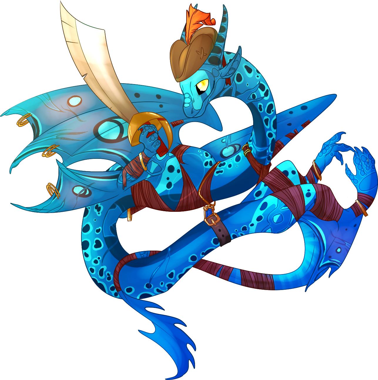 Flight Rising commission for someone of their Spiral OC, Nassau