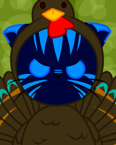 My fursona in a turkey outfit