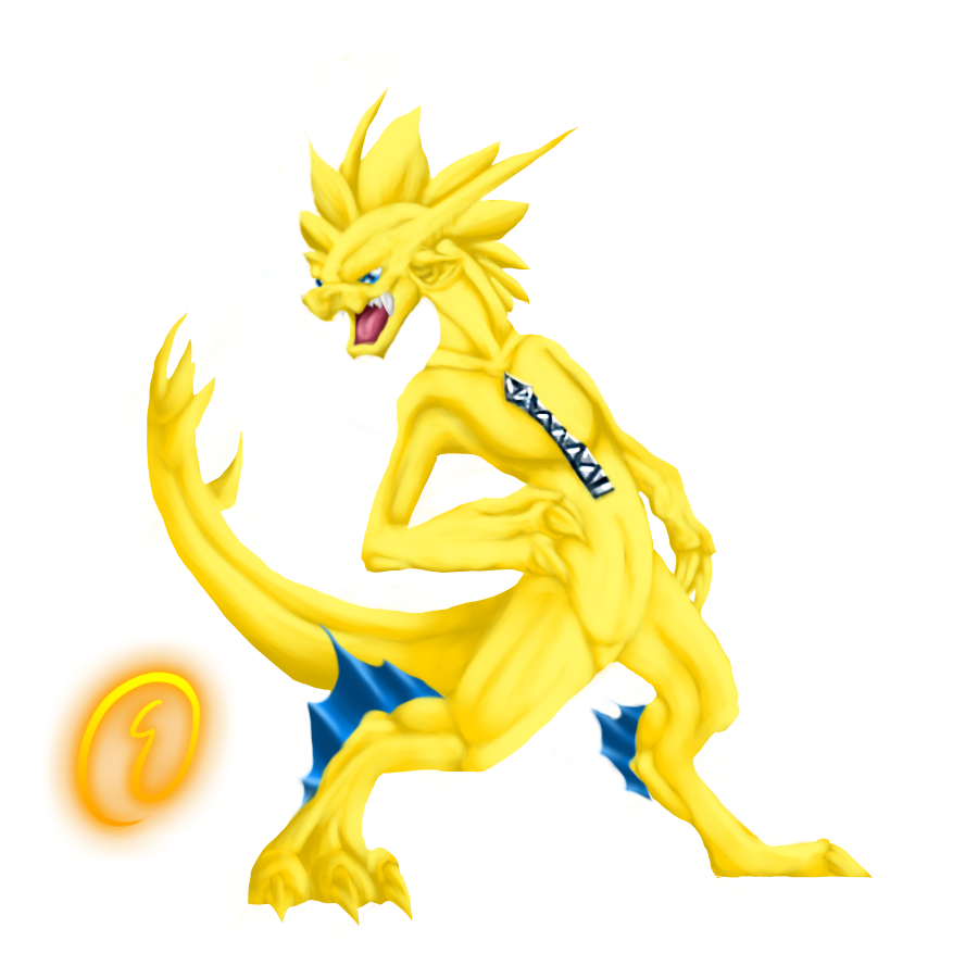 Gift art for a friend of them in a monster suit