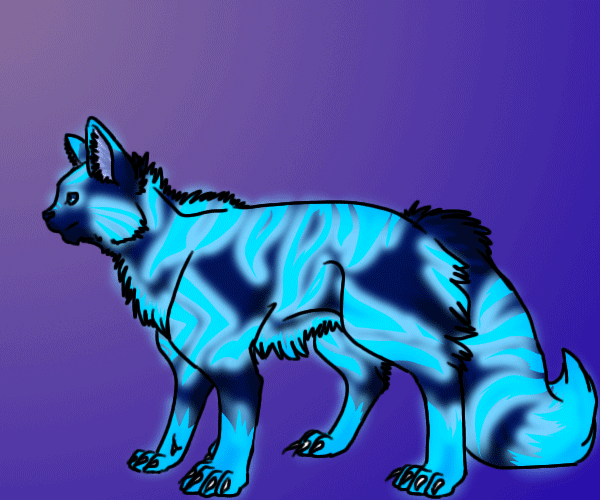 A simple animation showcasing a change in form for my fursona