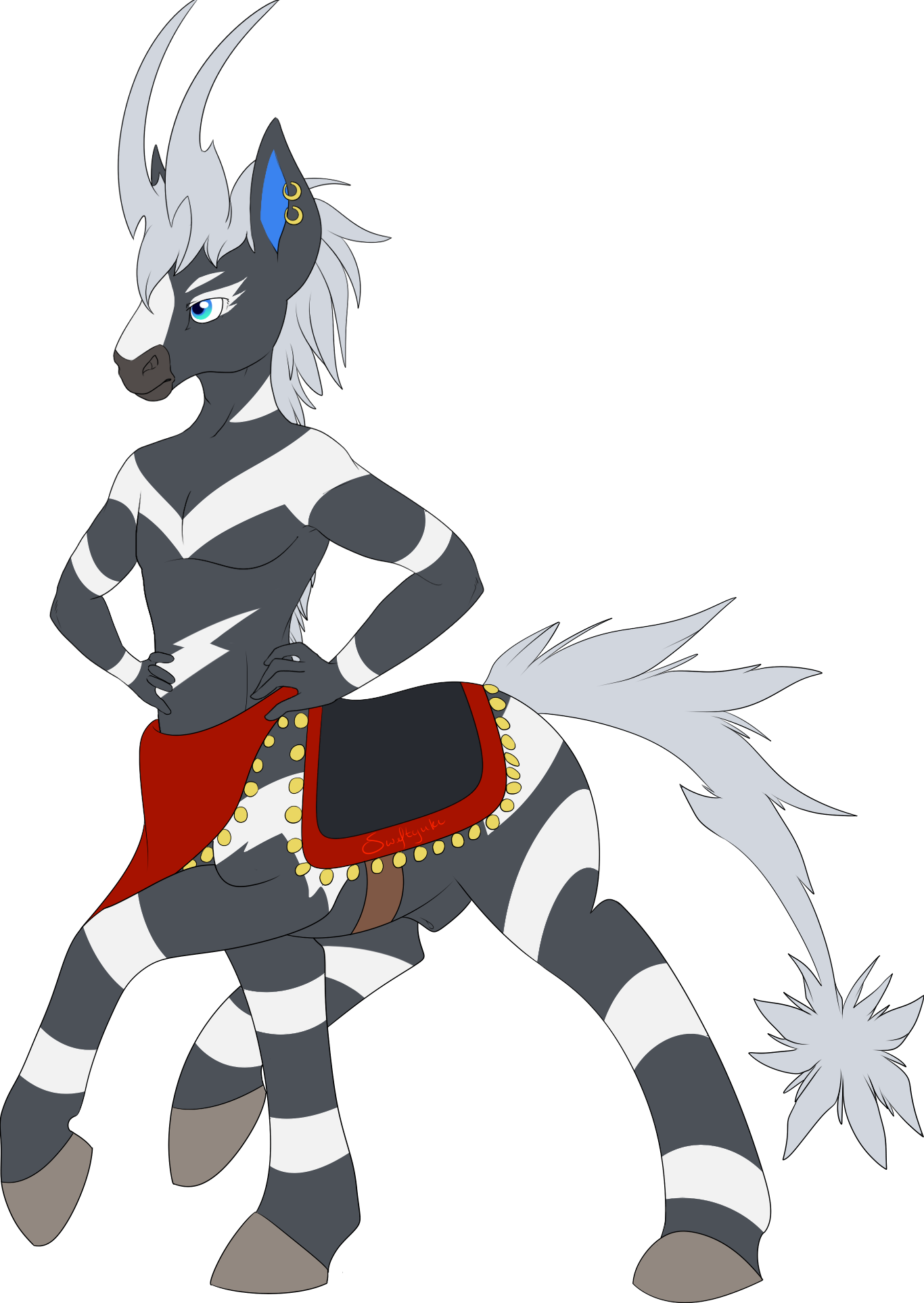 Commission for someone of a Zebstrika as a centaur