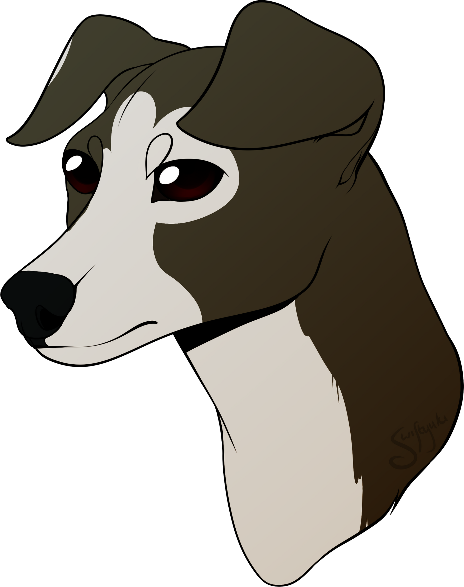 Commission for someone of a greyhound