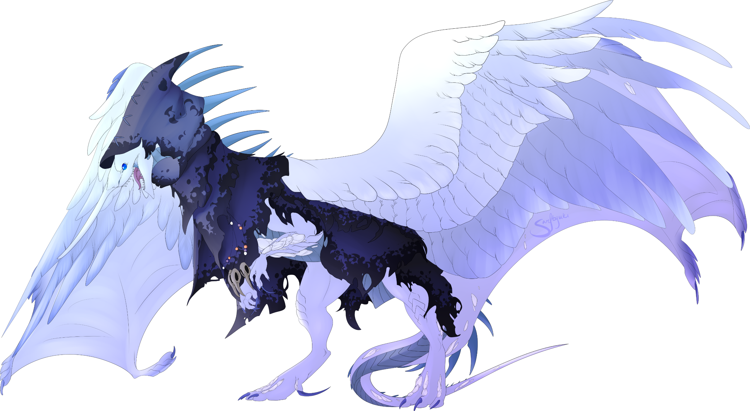 Flight Rising commission for Kaspar of their Ridgeback OC