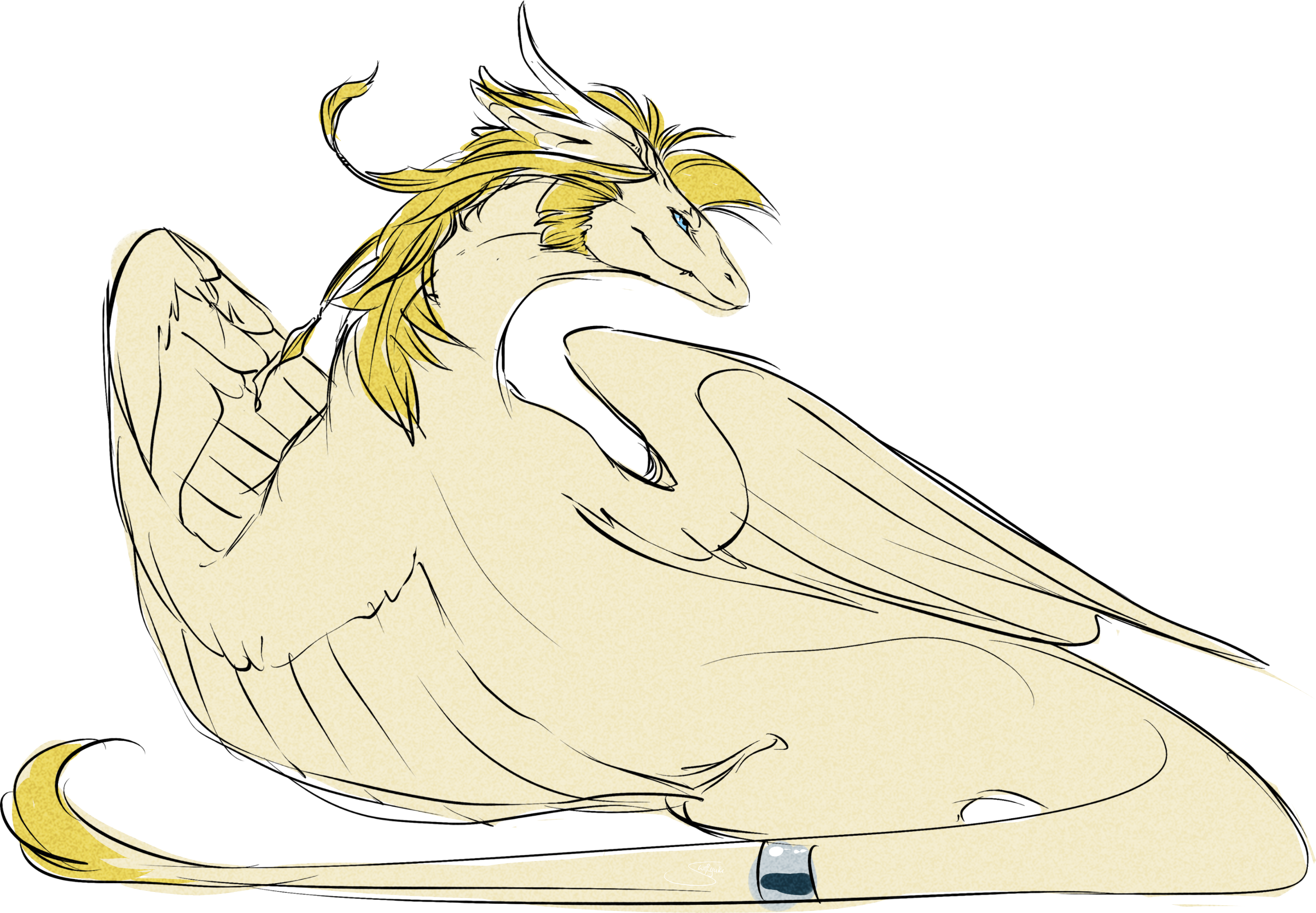 Sketch commission for someone of their dragon OC