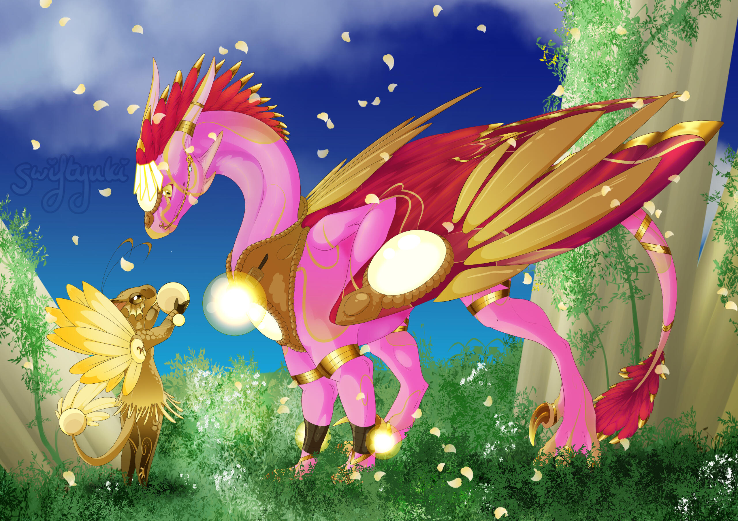 Flight Rising commission for someone of their Wildclaw OC