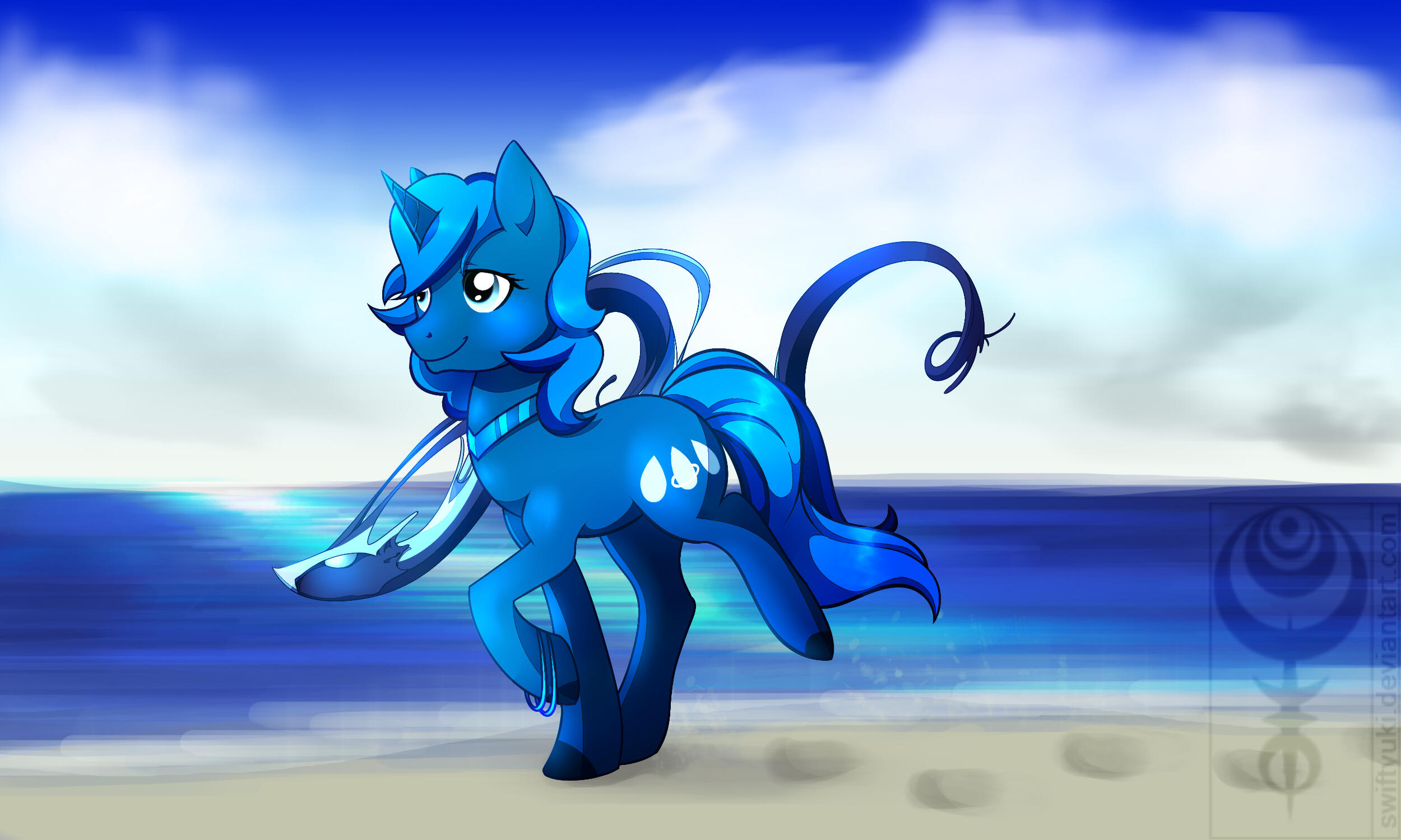 Commission for someone of their OC, Aquamarine