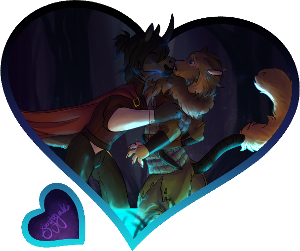 YCH commission for someone of an OC pairing for Valentine&#39;s Day