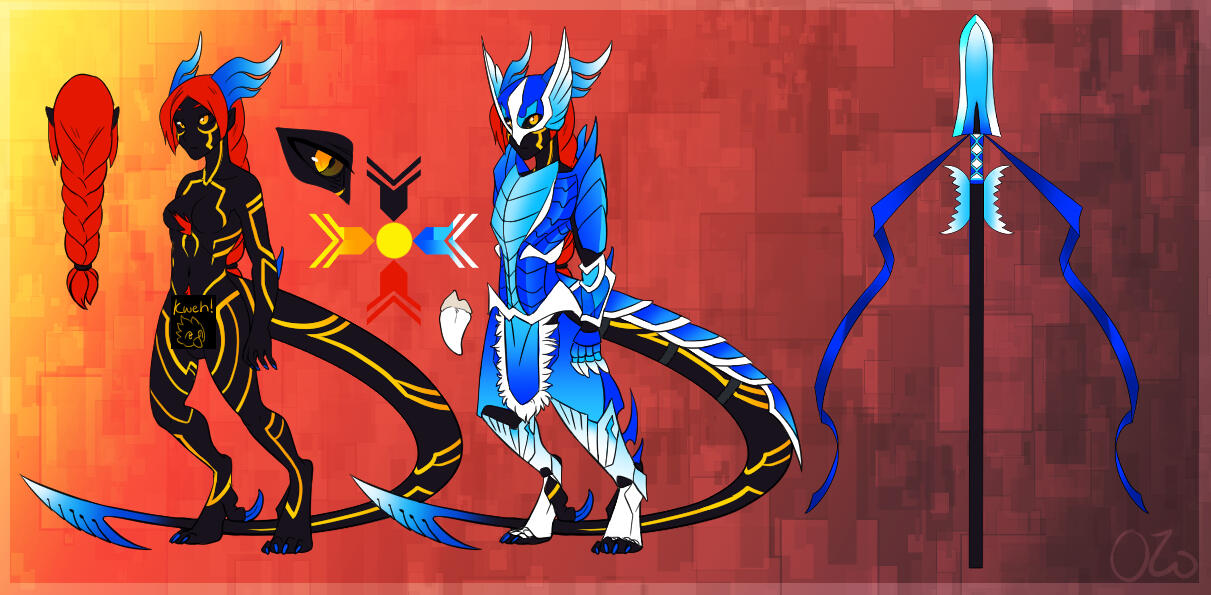 Character design for necrosomatic of his FF dragoon OC