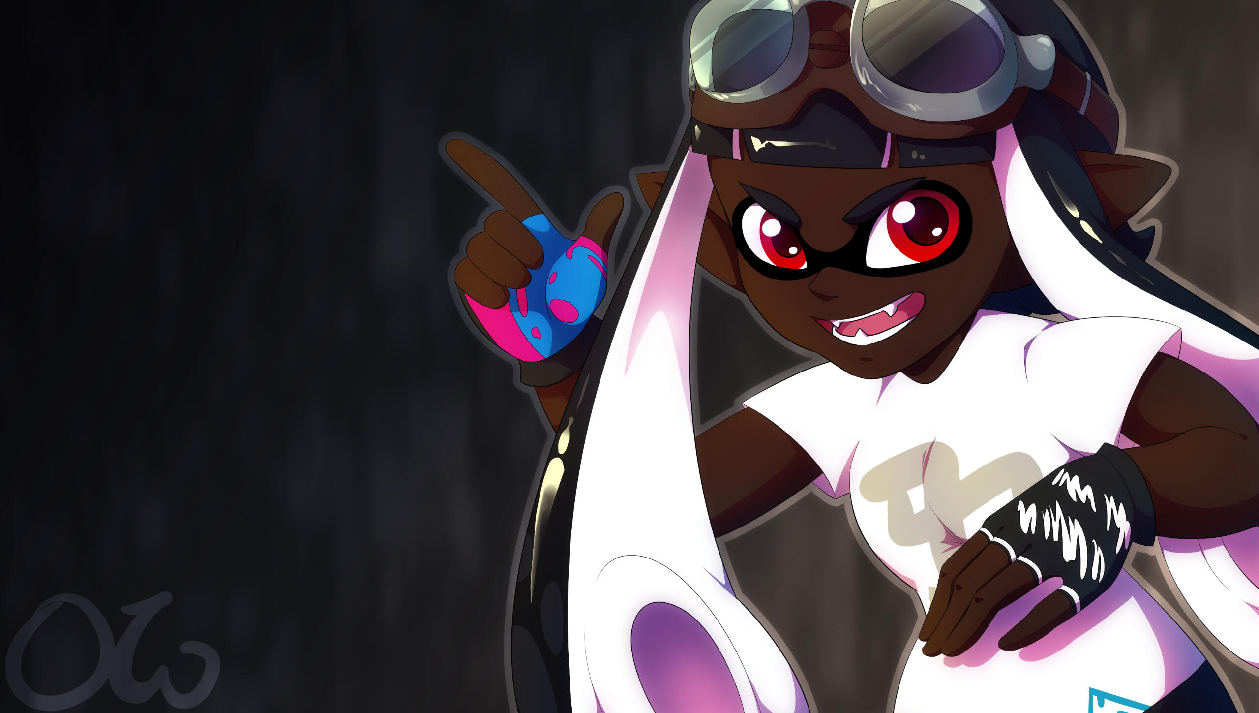Commission for a Zyroch of his Inkling OC for a YouTube banner