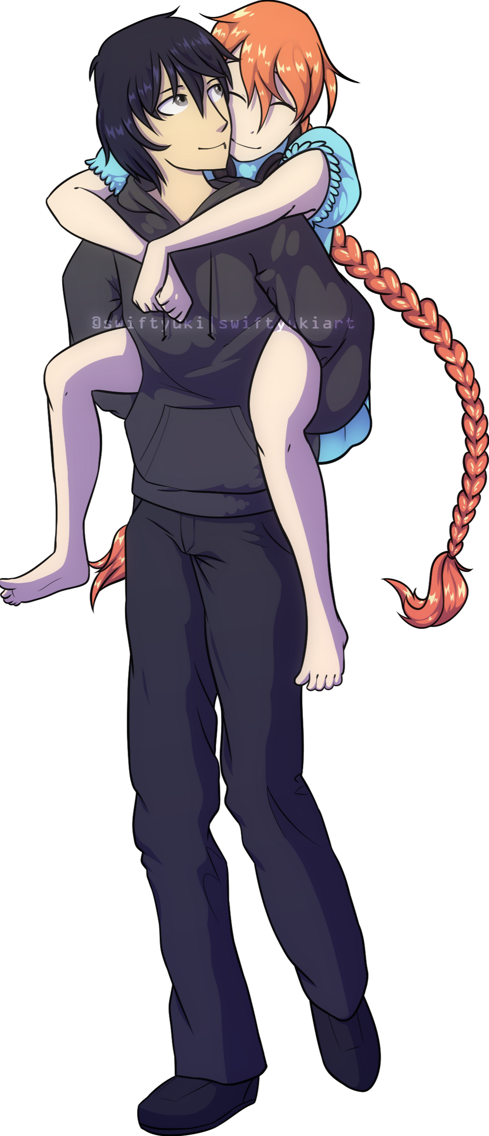 Commission for someone of their OC pairing, Jordan and Rhema