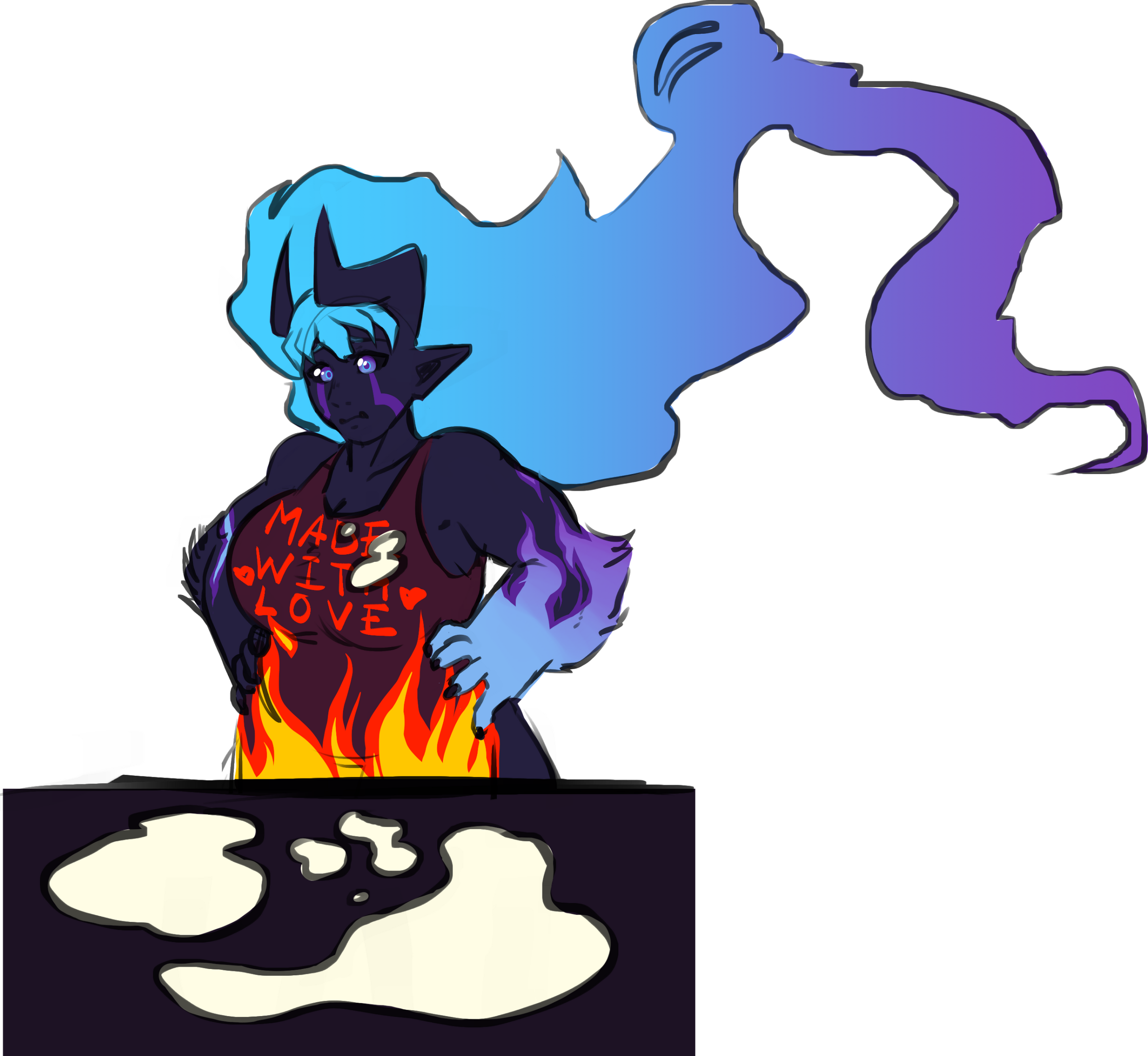 Patreon Reward for CoconutFella of his momster OC