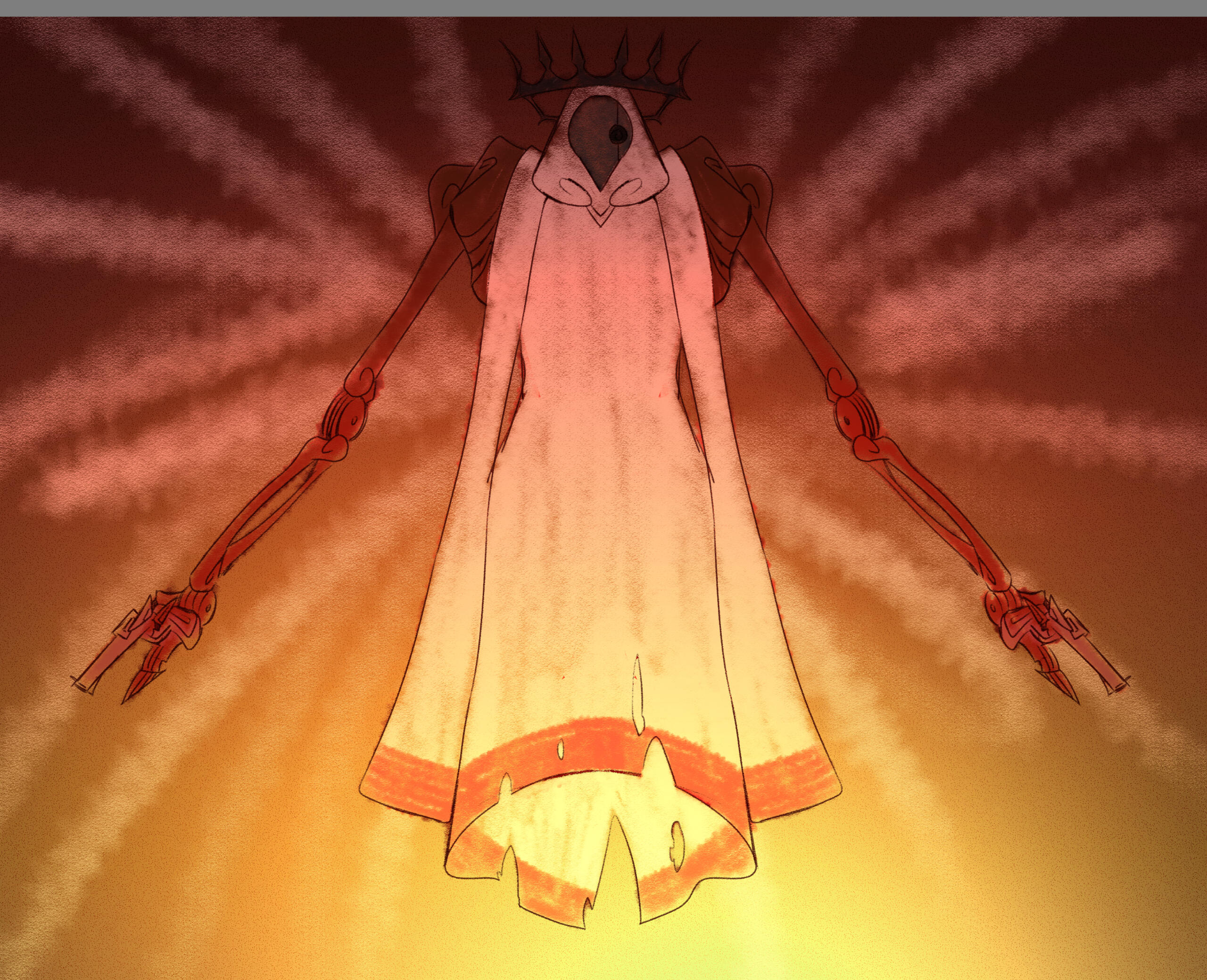 Concept sketch for necrosomatic of a being called Treason