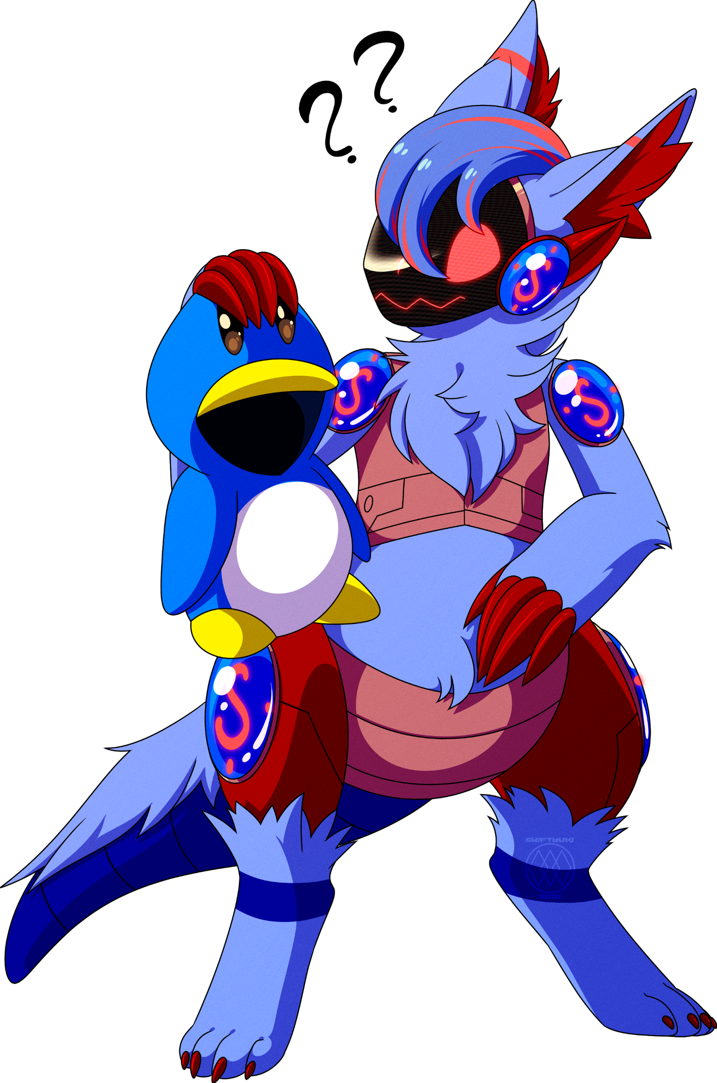 Commission for NickFound of Sunken&#39;s Protogen-sona