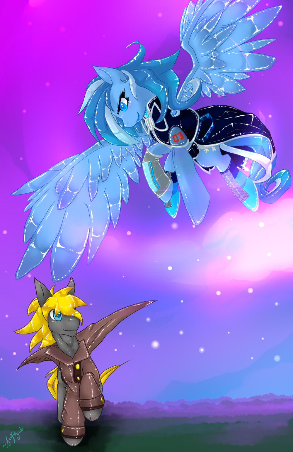 Gift art of orgadude&#39;s OC as a pony with North