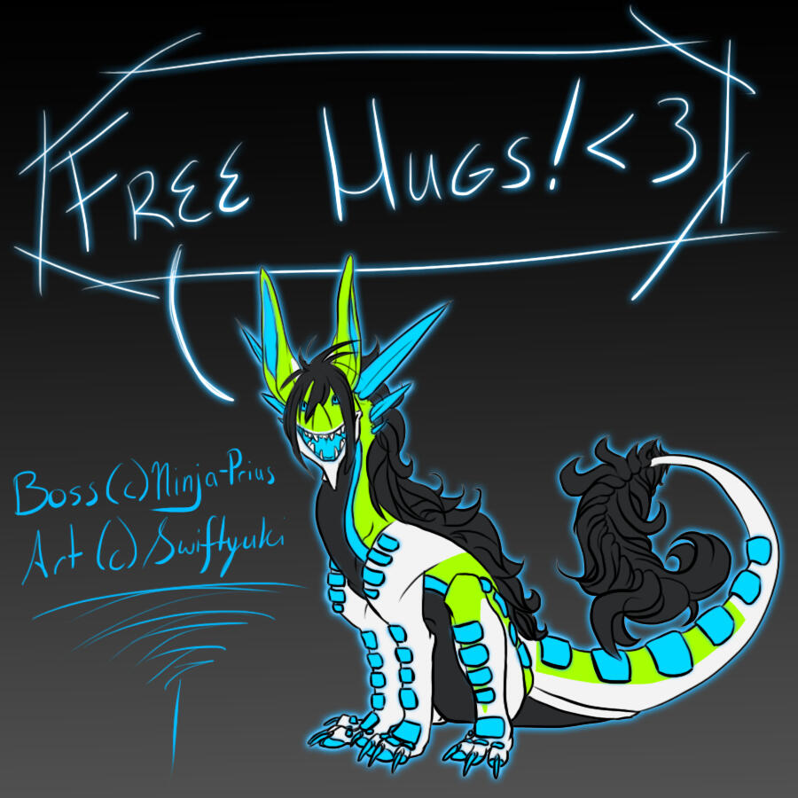 Gift art of an alien sparkledragon OC